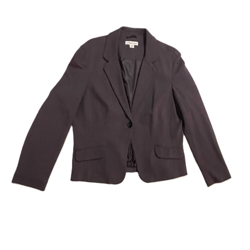 Coldwater Creek One Button Dark Purple Blazer - Size Large (14-16)